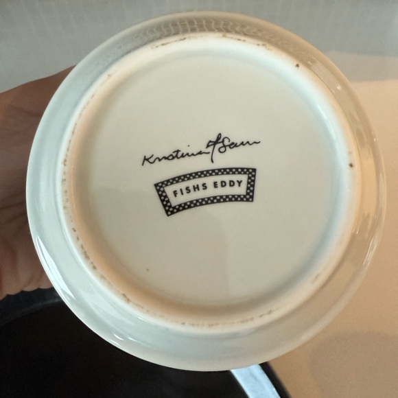 Fish Eddy NYC Cawfee Shuguh Creamuh Ceramic Coffee Set Rare - Picture 12 of 12